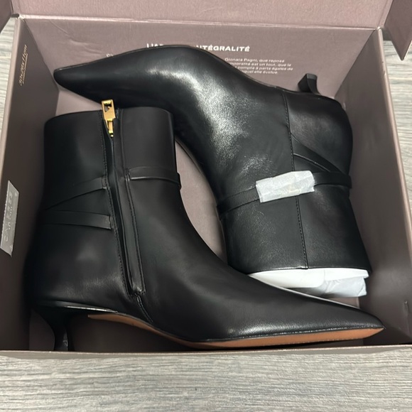 Franco Sarto Marnie Ankle Boot In Black Leather - Picture 2 of 8